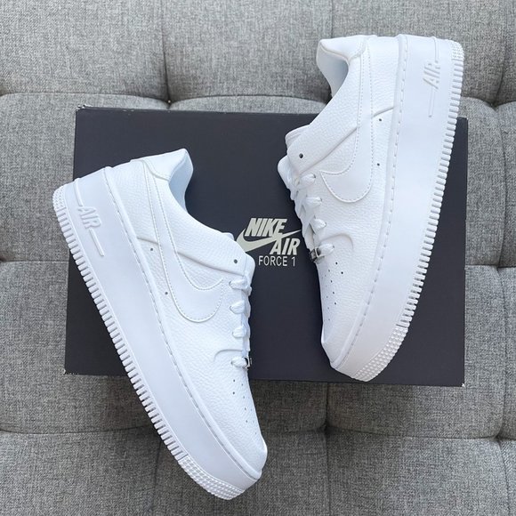 🤍 Nike Air Force 1 Sage Low white leather shoes - Picture 2 of 4